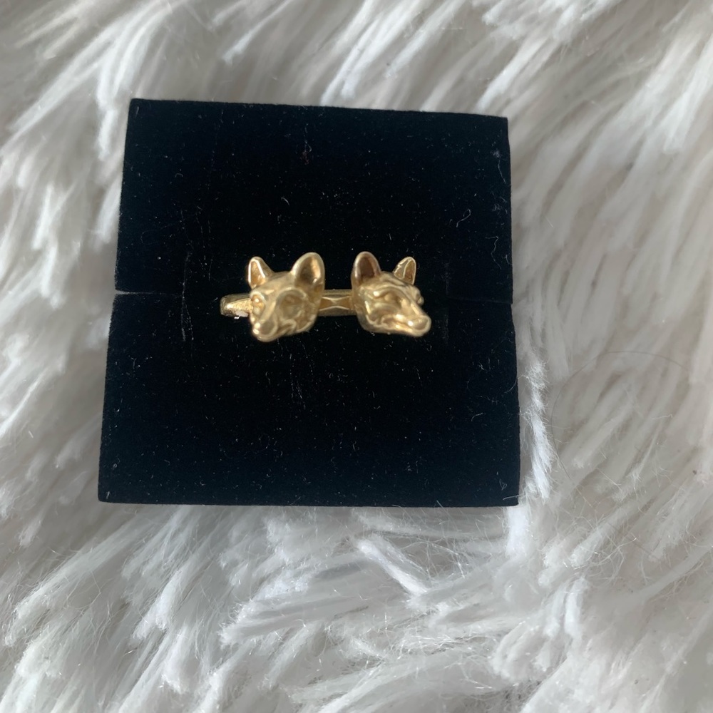 Verameat foxy double gold brass ring